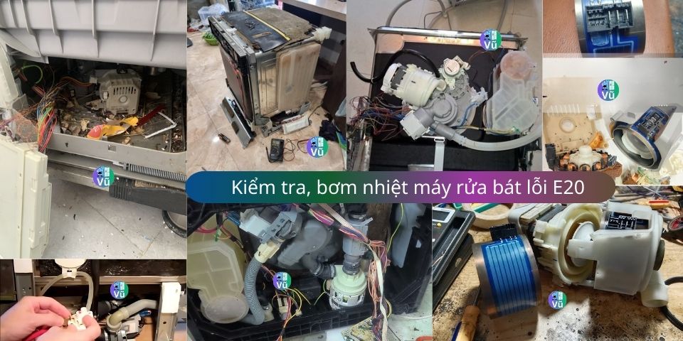 lỗi E20 máy rửa bát Bosch