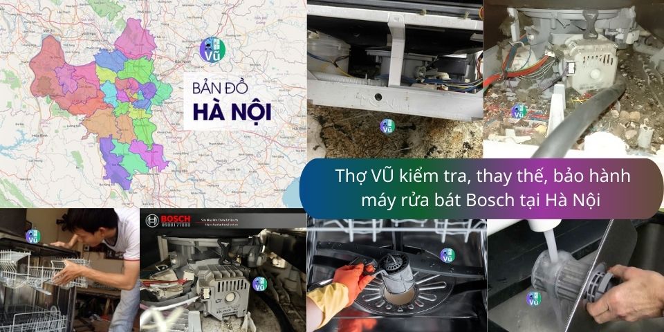 lỗi E23 máy rửa bát Bosch